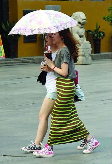 街拍:<em>花裙子飘起来</em>-街拍